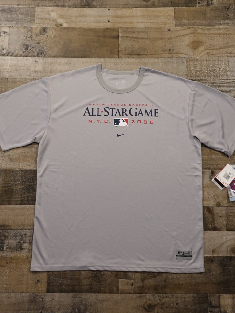 Nike MLB All Star Game‎ 2008 T Shirt Men’s XXL Gray Fit Dry Baseball NWT